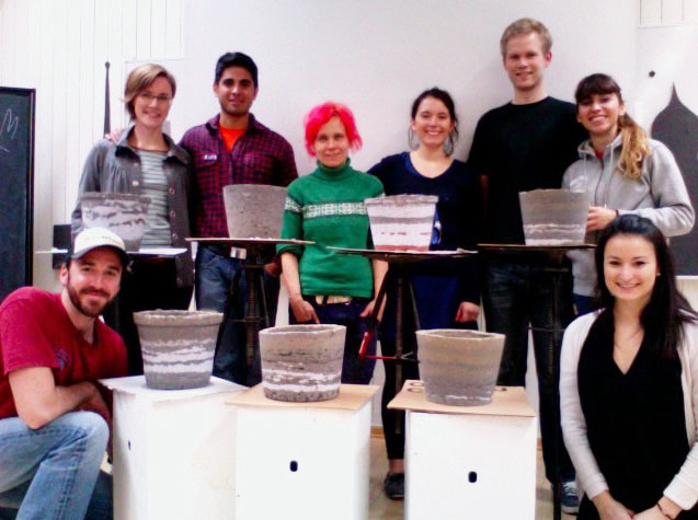 rammed paper group photo retouch